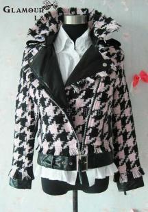 歐日韓秋冬時(shí)尚 格子軟毛呢短外套與羊毛衫搭配指南